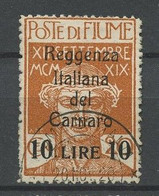 Rare FIUME ITALIE 1920  N° 131 Oblitéré Used Superbe C 340 € Poignards Des Légionnaires - Fiume & Kupa