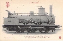 CPA TRANSPORT - LOCOMOTIVE - N°1640 - 1er Type De Trains De Marchandise - Collection F Fleury - Trains