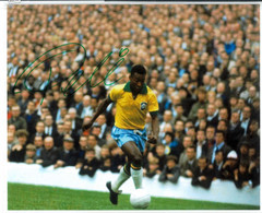 P0799  - Autograph On BIG PHOTO  - FOOTBALL PLAYER  Athlete  - PELE Pelè !! - Autógrafos