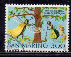 REPUBBLICA DI SAN MARINO 1982 CENTENARIO DELLA CASSA DI RISPARMIO LIRE 300 USATO USED OBLITERE' - Used Stamps
