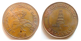 Gettone Token Sovereign Hill Ballarat 1861 J.R. Grundy Merchant - Other & Unclassified