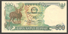 Indonesia 500 Rupiah Stag Deer Cervus Timorensis 1988 UNC - Indonésie
