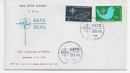 3730   FDC  Ankara  NATO -OTAN,1969 , Anniversary - OTAN