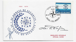 3730   FDC Brussel- Bruxelles 1974, 25 Anniversary  NATO. OTAN - OTAN