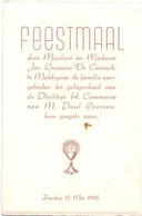 Menu - Maldegem - Feestmaal Communie Paul Lenssen - 13 Mei 1945 - Menus