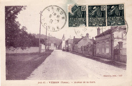 - 89 - VERON (Yonne) - Avenue De La Gare. - Scan Verso - - Veron