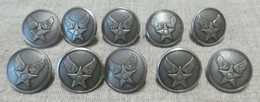 Lotto 10 Bottoni Button US ARMY USAF Hap Arnold (18mm) - Boutons