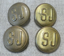 Lotto 4 Bottoni Button Saint John College SJ (23mm) - Boutons