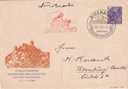 ALLEMAGNE ENTIER POSTAL DE EISENACH 1954 - Enveloppes - Oblitérées