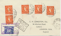 GB 1959, QEII 1/2d (5x) As Well As Postage Due 1d On Very Rare Very Fine Railway-K2 "DOWN SPECIAL T.P.O.", Black. RA5 - Brieven En Documenten
