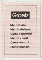 GRAETZ Indentiteitskaart - Carte D' Identité - Autres & Non Classés