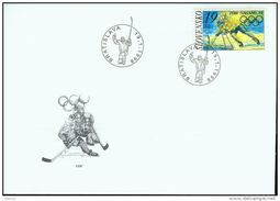 FDC 141 SLOVAQUIE 1998 Mi 301 Yv 259 JO Hiver à NAGANO Hockey Sur Glace - FDC