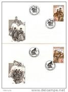 2 FDC 403 404 SLOVAQUIE 2007 San Marino Forteresse Sur Promontoire Yv 487 488 Mi 562 563 - FDC