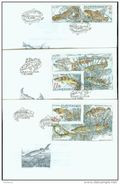 3 FDC 157/159 SLOVAQUIE 1998 Mi 317/319 Yv 271/273 Fishes Poissons Apron CarpePoisson Chien - FDC