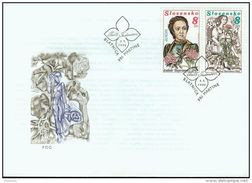 FDC 89 / 90 SLOVAQUIE 1996 Mi 250/251 Yv 211/212 EUROPA Femmes Célèbres - FDC