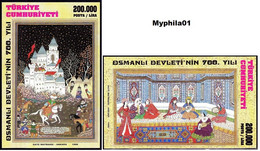 Turkey, Türkei - 1999 - 700th Year Of The Foundation Of Ottoman Empire - 2.Mini S/Sheet ** MNH - Ungebraucht