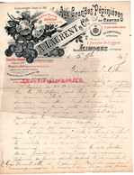 87- LIMOGES- RARE LETTRE MANUSCRITE  1895  A. LAURENT AUX GRANDES PEPINIERES DU CENTRE-1 AVENUE LOUYAT- - Landbouw