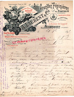 87- LIMOGES- RARE LETTRE MANUSCRITE  1895  A. LAURENT AUX GRANDES PEPINIERES DU CENTRE-1 AVENUE LOUYAT- - Agriculture