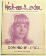 Partition Sheet Music DOMINIQUE LORCA : Week-End à London * 60's Gaubert Dousset - Piano Et Chant - Cancionero