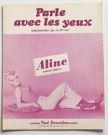 Partition Sheet Music ALINE : Parle Avec Les Yeux * 60's Jil Et Jan - Piano Et Chant - Song Books