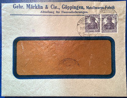 Delcampe - MÄRKLIN HERRESLIEFERUNGEN ! GÖPPINGEN1919Brief (jouet Train Electrique Toys Spielzeug Military1914-18 War Modeleisenbahn - Brieven En Documenten