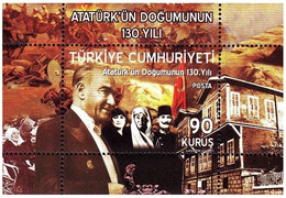 Turkey, Türkei - 2011 - 130th Year Of Atatürk"s Birth - 1.Mini S/Sheet ** MNH - Nuovi