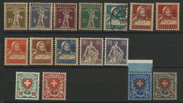 SUISSE N° 196 à 211 Cote 352,20 € Série Complète De 16 Valeurs Neuves */** Et Oblitérés Voir Description - Ungebraucht