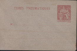Enveloppe Entier Chaplain 60ct Papier Lilas Violet Tubes Pneumatiques Carmin 116X75 Storch G1 Neuf - Pneumatiques