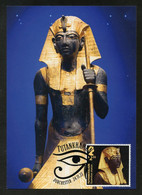 UK / GRANDE BRETAGNE (2022) Carte Maximum Card Tutankhamun's Tomb, Toutânkhamon, Tutanchamun - Guardian Statue - Maximum Cards