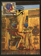 UK / GRANDE BRETAGNE (2022) Carte Maximum Card Tutankhamun's Tomb, Toutânkhamon, Tutanchamun - Throne - Cartes-Maximum (CM)