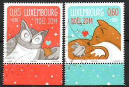 LUXEMBOURG, LUXEMBURG 2014, MI 2026-2027,  WEIHNACHTEN, NOEL,  ESST GESTEMPELT - Used Stamps