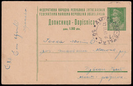 YUGOSLAVIA - Stationery Sent From Kraljevo By Auto-mail Čačak-Stalač 13.06. 1946 / 2 Scans - Other & Unclassified