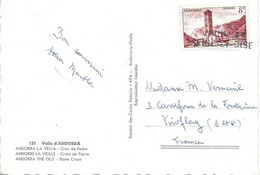 ANDORRE -    TIMBRES  N° 144 -  SAINTE COLOMA  -  TARIF CP 5 MOTS  6 01 49 AU 30 6 57  - - Covers & Documents