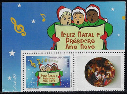 Brazil RHM-C-3063 Personalized Stamp Christmas Choir Issued In 2010 Painting The Nativity By Painter Jacob Jordaens - Personalisiert