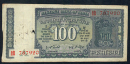 INDIA P64d  100 RUPEES 1976 Signature 12 PATEL   #AB/28 LETTER A  FINE - Inde