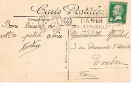 MARQUE POSTALE -  JEUX OLYMPIQUES 1924 - RUE JOUFFROY - 09-04-1924 - - Zomer 1924: Parijs