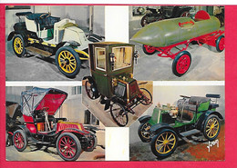 CpM Muti Vues: Clément Bayard 1903, "La Jamais Contente", Cabriolet Dion-Bouton, Musée National De La Voiture Dos Vierge - Ausrüstung