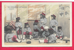 Cpa Enfants, Les Dernières Cartouches Belle Carte Dos Vierge  Série 768  Scène III - Children And Family Groups