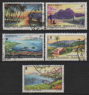 Polynésie - 1964  - Paysages   -  N° 30 à 34   - Oblit - Used - Usati