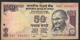 INDIA P104a  50 RUPEES 2012  NO LETTER #6BU   F-VF - Inde