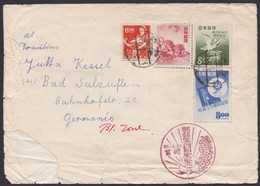 MiNr 499, 500/01, 417 MeF Auf Bedarfsbrief Nach Deutschland, Deutliche Beförderungsspuren, Zensurstempel,1950 - Brieven En Documenten