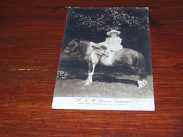 57391- OLD CARD -1913 / H.K.H. PRINSES JULIANA / HORSE, HORSES, PAARDEN, PFERDE, CHEVAUX, CABALLOS, CAVALLI - Familias Reales