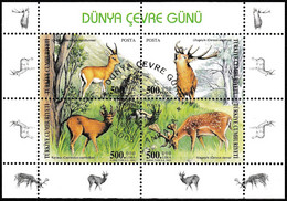 Turkey, Türkei - 2003 - World Environment Day (Deers) - 1.Mini S/Sheet - USED - Usados