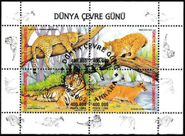 Turkey, Türkei - 2002 - World Environment Day (predatory Animal) - 1.Mini S/Sheet - USED - Usati