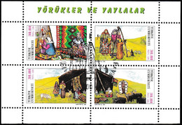 Turkey, Türkei - 2000 - The Yuruks And The High Plateaux - 1.Mini S/Sheet - USED - Used Stamps