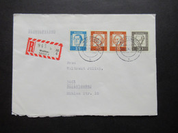 1961 Berlin (West) Nr.189 Bedeutende Deutsche MiF Nr.205 Als Waagerechtes Paar Einschreiben Wolfenbüttel 1 - Elliehausen - Briefe U. Dokumente