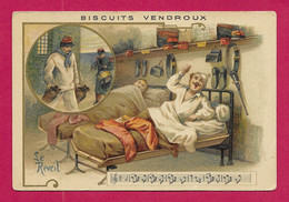 Chromo De La Maison De Biscuits Vendroux - À La Caserne - Le Réveil - Vendroux