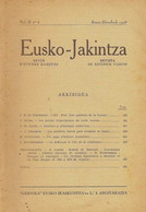 REVUE BASQUE"EUSKO-JAKINTZA"V.II N°6: < BILO/ ELE ZAAR/BIDASSOA/ILE CONFERENCE(voir Sommaire Scanné) - Baskenland