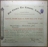 INDIA 1948 NEW CHUMTA TEA COMPANY LIMITED, TEA GARDEN, TEA ESTATE.....SHARE CERTIFICATE - Agriculture