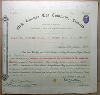 INDIA 1948 NEW CHUMTA TEA COMPANY LIMITED, TEA GARDEN, TEA ESTATE.....SHARE CERTIFICATE - Landbouw